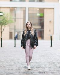 Vintage Bomber Jacket & Light-up Trainers 