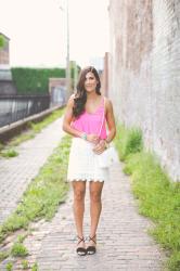 White Crochet Mini Skirt