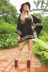 {Outfit}: Boho Poncho and Booties