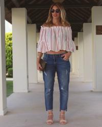 Blusa off the shoulder