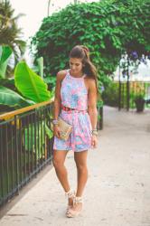 Lilly Pulitzer Crop Top and Skirt Set