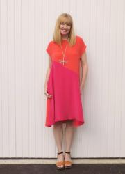 The Hope Fashion Fucshia and Orange Dress 