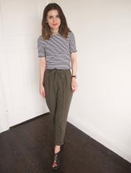 Outfit // ASOS khaki peg trousers