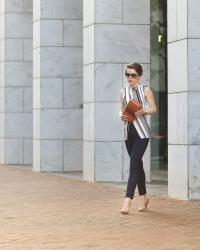 city chic | striped vest top x jeggings