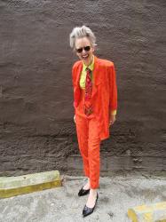 Geriatric vagina and '80s power suit