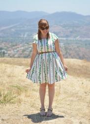 Schoola Modcloth Dress + Cat Eye Sunglasses