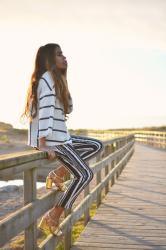 striped pants, striped jumper