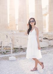 Little White Dress at the Acropolis