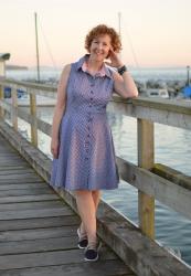 MY POLKA DOT SHIRTDRESS : : KWIK SEW PATTERN K4155 : : THE MCALL PATTERN COMPANY SHIRTDRESS SEWALONG