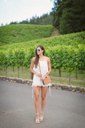 White Scalloped Romper