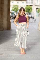 Striped culottes