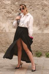 Sicily girl in vintage Fendi skirt.
