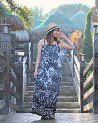 Printed Maxi Dress at 34 Weeks