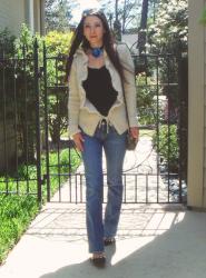 DIY Flower Choker + Jeans Outfit