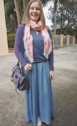 Two Ways To Wear: Chambray Maxi Skirt in Winter
