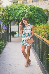 Floral Keyhole Romper