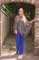 Blue pants and leopard print