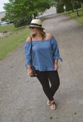 Off the Shoulder Chambray