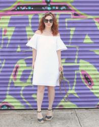 White Off The Shoulder Dress