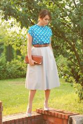 Midi skirt, dots