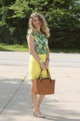 Thrifted Yellow Skirt