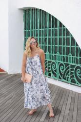 Delicate Floral Midi Dress