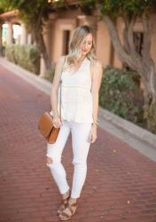 white criss cross tank