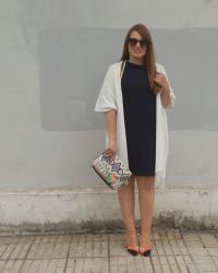 VESTIDO CREP, HOMBROS DESCUBIERTOS