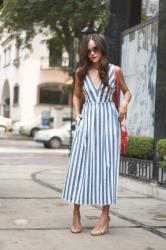 Striped dress.