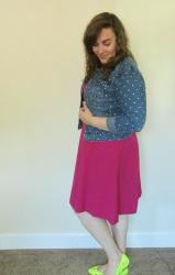 ELLE Polka Dot Jean Jacket Styled Three Ways