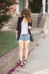 outfit: Jean Shorts and a Blazer