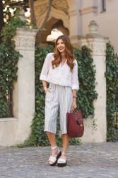 Striped culottes