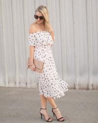 Off-the-Shoulder Midi Dress