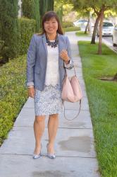 Throw Back Thursday Fashion Link Up; Chambray Blazer