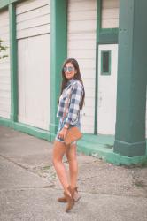 Plaid Crop Shirt