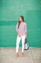 Stripe Boatneck Tee