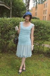 Living together now officially // Light blue 20s repro dress