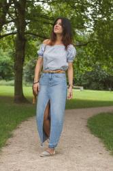 Long Denim Skirt