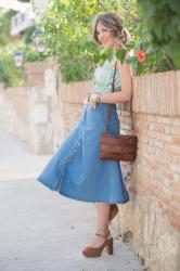 DENIM MIDI