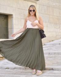 Khaki Pleated
