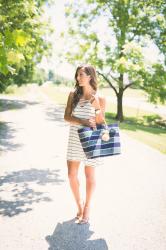 Stripe Ivory Dress