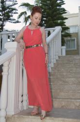 DIY Maxi Coral Dress