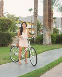 Pink Romper in Palm Springs