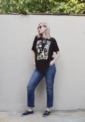 Distressed Rocker Tee & Fun Fashion Friday Link Up Party!