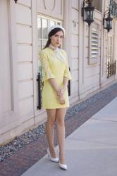 Yellow lace dress 