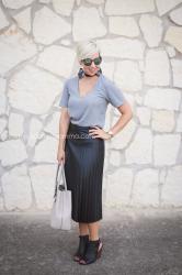 Smart Style | Pleated Leather Midi Skirt