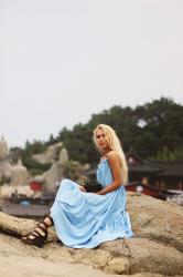 GIRL IN A SKY BLUE DRESS
