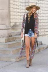 Fall Fringe Kimono 