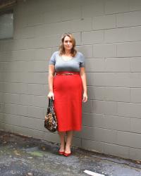 The Pencil Midi-Skirt