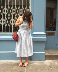 OOTD: Blue midi dress